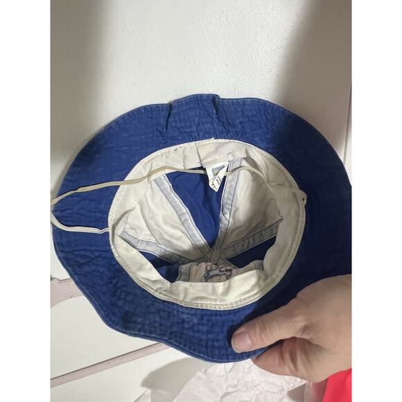 Vintage 90s Y2K Disney Winnie the Pooh Bucket Hat Blue And White Denim Kids - Picture 3 of 5